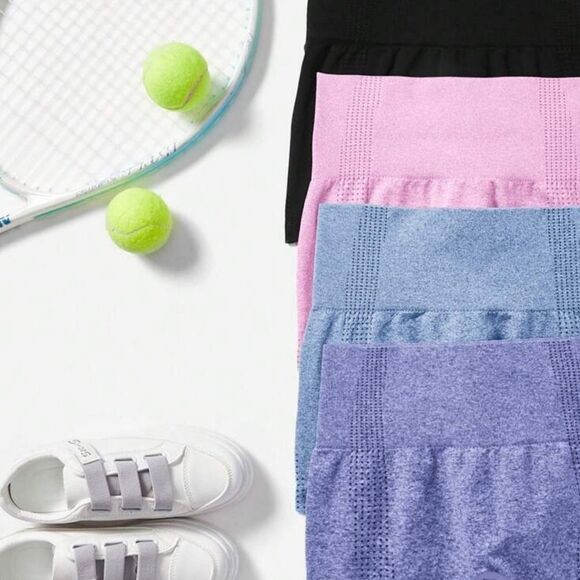 SHEIN Sport Studio 4 piece bundle set seamless stretch gym shorts Size Small (4) - Picture 3 of 11